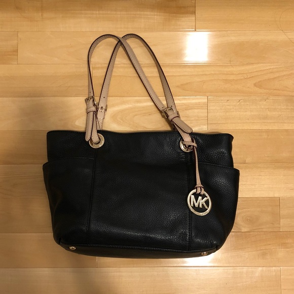 michael kors jet set pebbled leather tote